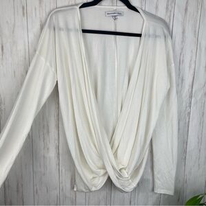 Abercrombie and Fitch white draped blouse